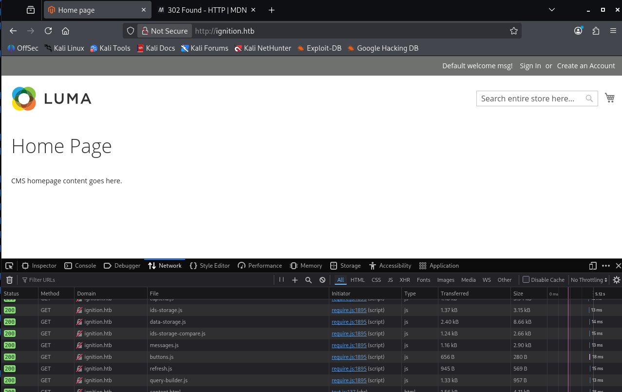 Site Magento Ignition
