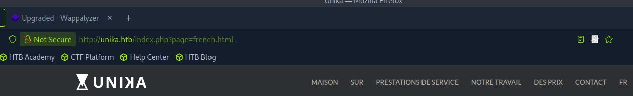 Paramètre page vulnérable à la LFI