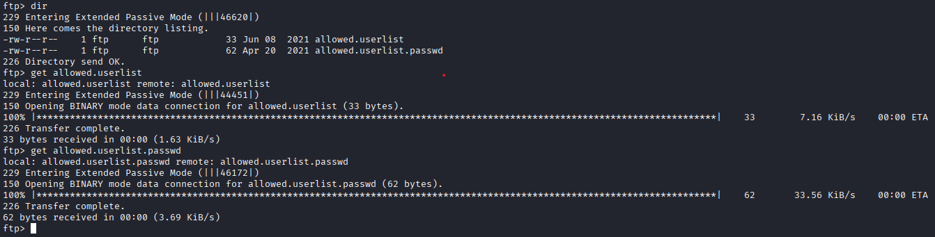 Téléchargement des fichiers
